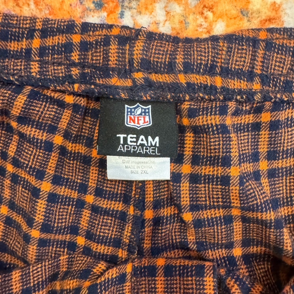 Chicago Bears Plaid Lounge Pants (NFL Team Apparel, Size 2XL) - Picture 3 of 3